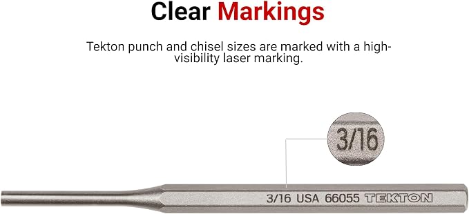 TEKTON 7/32 Inch Alignment Punch | 66176 | Made in USA - Image 5