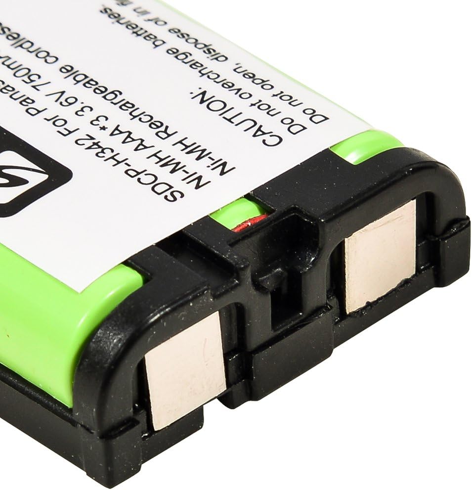 Synergy Digital Cordless Phone Battery, Compatible for Panasonic HHR-P107 Cordless Phone Combo-Pack Includes: 2 x SDCP-H342 Batteries