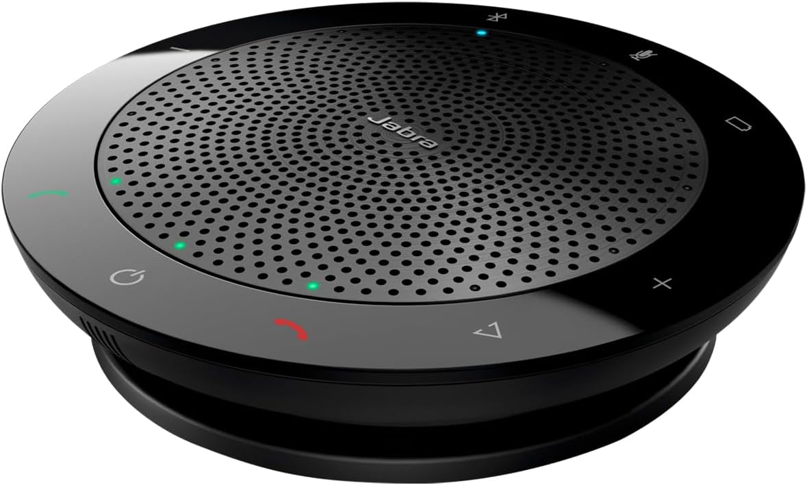 Jabra Speak 510 (2025 Edition) Portable, USB or Wireless Bluetooth Speaker Meetings and Calls with Crystal-Clear Sound, Works with Microsoft Teams, Black