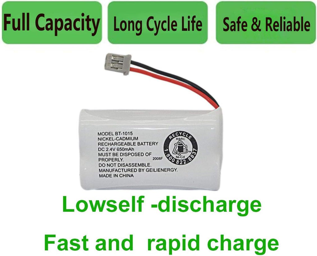 GEILIENERGY BT-1015 BT1015 Battery Compatible for Uniden BT1007 BT-1007 BT904 BT-904 BBTY0651101 BBTY0460001 BBTY0510001 BBTY0624001 BBTY0700001 HHR-P506, HHR-P506A Cordless Phone(3-Pack)