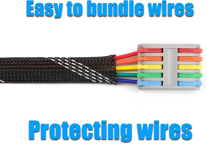 25ft PET Expandable Braided Cable Sleeve 5/8inch Pet Braided Cable Sleeve - Image 6