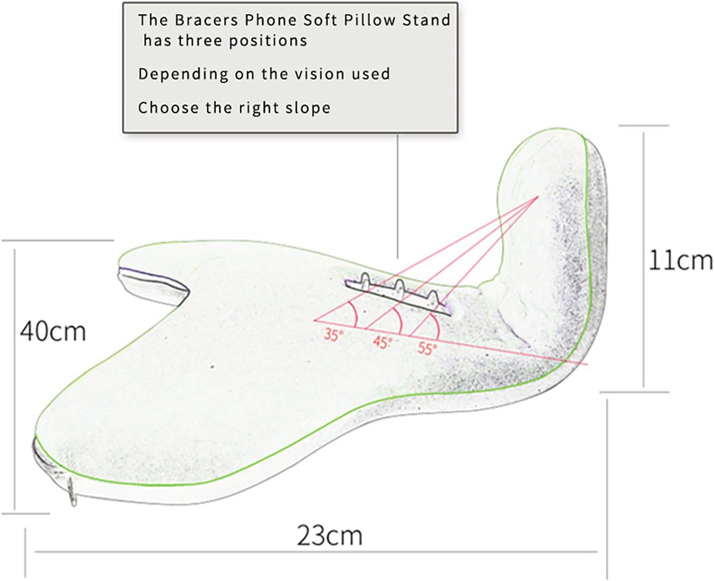 Pillow Cushion Multi-Angle Soft Tablet&Phone Stands, Pad Pillow Holders with Adjustable Angle Control for Pad Air, Pad Mini, Pad Pro, iPhones, Tablets, eReaders, and More (Wine Red)