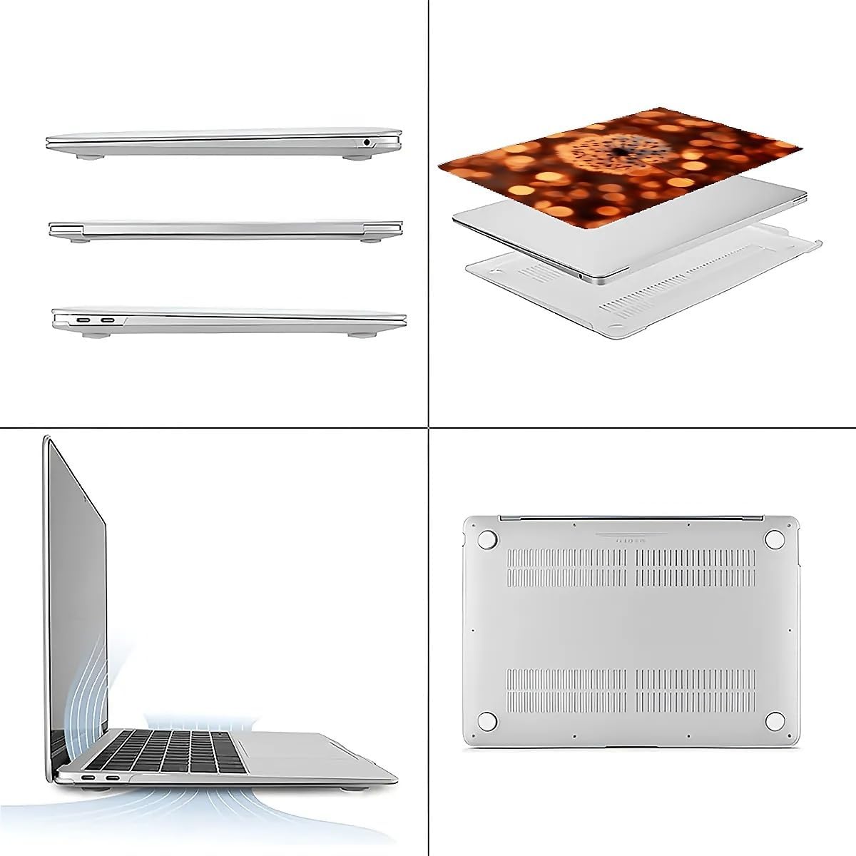 Compatible with MacBook Air 13.3 13.6 Inch Case 2022 2021 2020 2019 Plastic Hard Shell Case Cover,13.3 Air (A1932/A2179/A2337), Dandelion