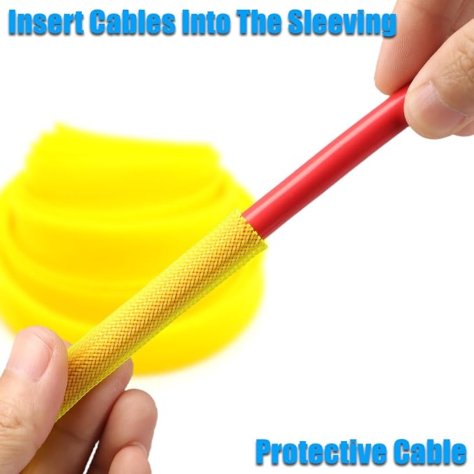 25ft PET Expandable Braided Cable Sleeve 1/3inch Pet Braided Cable Sleeve - Image 4