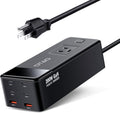 200W Power Station, 7-in-1 GaN Fasting Charging Station USB C Charger Power Strip with AC Adapter for MacBook Laptops iPhone iPad, 4 USB-C+2 USB-A Ports+1 AC Outlets Desktop Accessory for Home Office