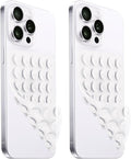 2 Pack Silicone Suction Cup Phone Case Mount Double Sided, Hands-Free Strong Grip Silicon Phone Holder, Non Slip Phone Accessories for Selfies and Videos (Translucent)