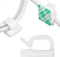 Ethernet Cable Clips Adhesive Cable Ties, 100PCS U Shape Wire Clips Organizer, Cord Management Staples for Ethernet, Wire Holders for Cords Christmas Lights, TV, PC, Desk, Wall, Car