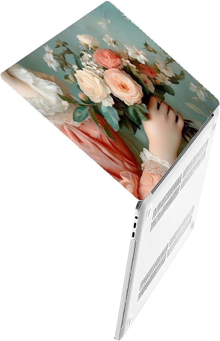 Compatible with MacBook Air 13.3 13.6 Inch Case 2022 2021 2020 2019 Plastic Hard Shell Case Cover,13.3 Pro(A1706/A1708/A1989/A2159/A2289/A2338), A Lady with Flowers