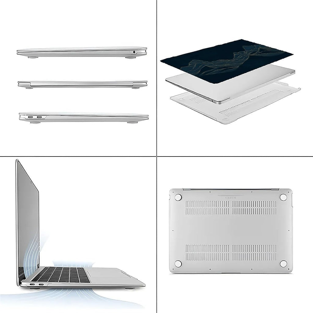 Compatible with MacBook Air 13.3 13.6 Inch Case 2022 2021 2020 2019 Plastic Hard Shell Case Cover,13.3 Air (A1932/A2179/A2337), Dark Mountains