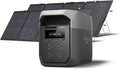 EF ECOFLOW Portable Power Station DELTA 3 MAX with 2 * 220W Bifacial Solar Panel, 3400W X-Boost Output, Ultra-Fast 0-80% Charging in 1.13 Hr, Home Backup & RV Camping