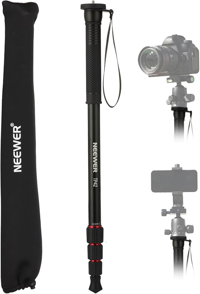NEEWER 66.5" Camera Monopod Stand, Lightweight Aluminum Travel Selfie Stick by Neewer