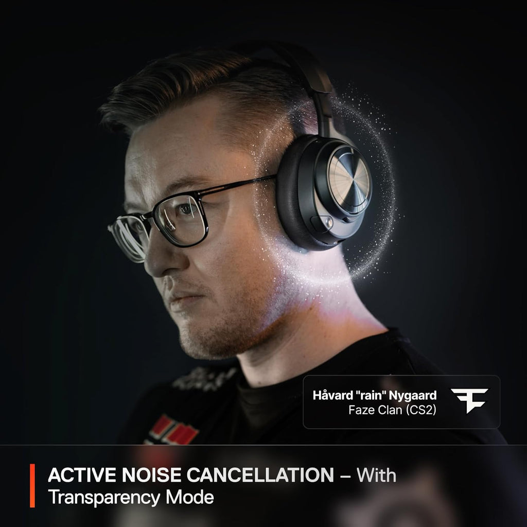 SteelSeries Arctis Nova Pro Wireless Multi-System Gaming Headset - Premium Hi-Fi Drivers - Active Noise Cancellation - Infinity Power System - Stealth Retractable Mic - PC, PS5/PS4, Switch, Mobile