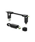 Rolling Square inCharge X - USB C Charger Cable, Lightning Cable for Smartphone, Universal Cable Charger 6 in 1, USB Plug, Black, 100W