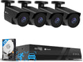4COVR 4K PoE Security Camera System, 8CH 8MP H.265 UHD NVR with 2TB HDD, 4Pcs 8MP Wired Bullet IP Camera with Audio, IP67 Home Weatherproof, Person Vehicle Detection & Night Vision, LY37EB8M0804