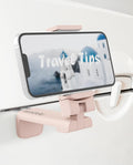MiiKARE Compact Mobile Phone Holder, Adjustable Clamp Holder, Aeroplane Holder, Portable Mobile Phone Stand, Smartphone Holder Compatible with i'Phone13/12 Pro Android, for Plane, Kitchen, Office