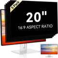 [5-Pack] 20 Inch Computer Privacy Screen for 16:9 Widescreen Monitor, Anti Glare Anti-UV Eye Protection Desktop PC LED Monitor Filter, Removable Anti-Scratch Screen Film 20in