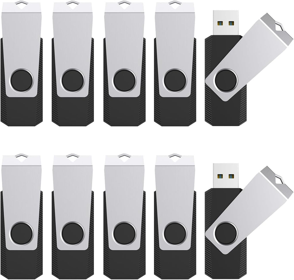 TOPESEL 100PCS 4GB Flash Drive Bulk Pack, USB 2.0 Flash Drives, Memory Stick, Thumb Drives (4G, 100 Pack, Black)