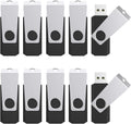 TOPESEL USB Storage Flash Drive,100PCS 8GB Bulk USB 2.0 Flash Drive Bulk Pack, USB Flash Drives Memory Stick, USB Drive Thumb Drives USB Stick Flash Memory Stick Swivel (8G, 100 Pack, Black)