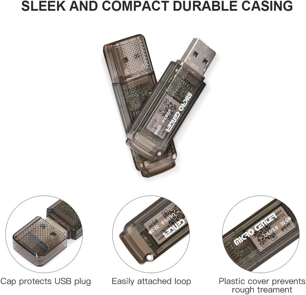 INLAND Micro Center SuperSpeed 5 Pack 64GB and 5 Pack 32GB USB 3.0 Flash Drive Mixed Multipack Thumb Drive Memory Data Storage Bulk, Much Faster Than USB2.0 Flash Drive