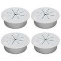 Desk Grommet 2" (50 mm), Desk Hole Cover for Cables Grey, Cable Grommet ABS Plastic, Desk Hole Grommet for Office and Home Table Cable, Detachable & Flexible Cable Cord Organizer-4 Pcs