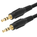 Cmple - 3.5mm Aux Audio Cable Stereo 100 ft AUX Cable Male to Male Speaker Cable Auxiliary Cord Adapter for Car, Phone, Headphones - Black