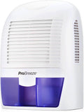 Pro Breeze Electric Mini Dehumidifier, 2200 Cubic Feet (250 sq ft), Compact and Portable for High Humidity in Home, Kitchen, Bedroom, Basement, Caravan, Office, Garage