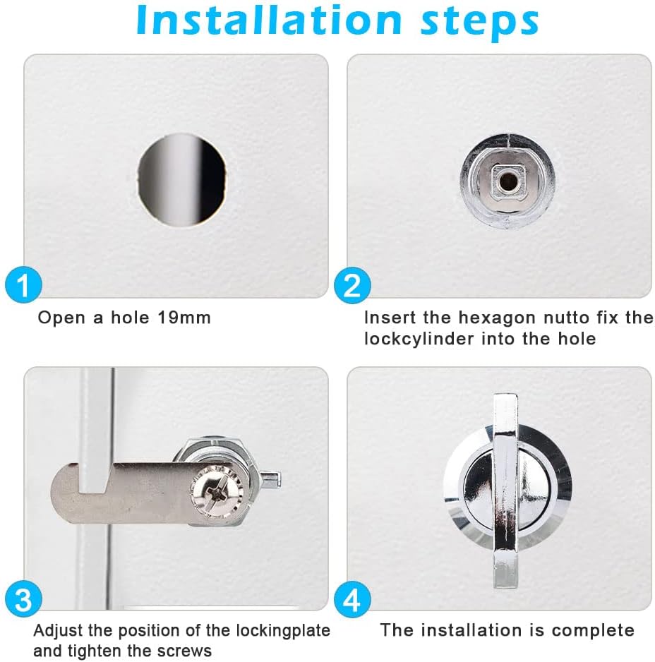 Thumb Operated Offset Cam Lock,Replacement Keyless Compartment Latch, Non-Locking Compartment Lock for RV, Camper, Vehicles, Storage Door Cabinet Mailbox Drawer(Color:L: 19 x 20mm)