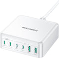 270W USB C Charger Block, Rocoren 6 Port Multi USB-C Charging Station,100W PD Fast USBC Gan Charger Station Hub Dock for Multiple Devices, Laptop Type C for MacBook/iPhone 16/iPad/Galaxy S25