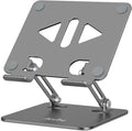 Adjustable Tablet Stand Holder for Desk, Desktop Tablet Holder, Foldable Aluminum Tablet Mount for iPad pro 12.9, iPad Air Mini, Samsung Galaxy Tabs Z Fold Kindle Fire,4-12 inch, Grey