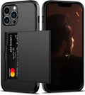 Nvollnoe for iPhone 12 Pro Max Case with Card Holder Heavy Duty Protective Dual Layer Shockproof Hidden Card Slot Slim Wallet Case for iPhone 12 Pro Max for Men&Women(Black)