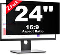 [2 Pack] 24 Inch Computer Privacy Screen Protector for 16:9 Widescreen Monitors-Anti-Glare & Blue Light Filter,Anti-Spy Film,Reduces Eye Strain (Fits Most Desktop Screens)