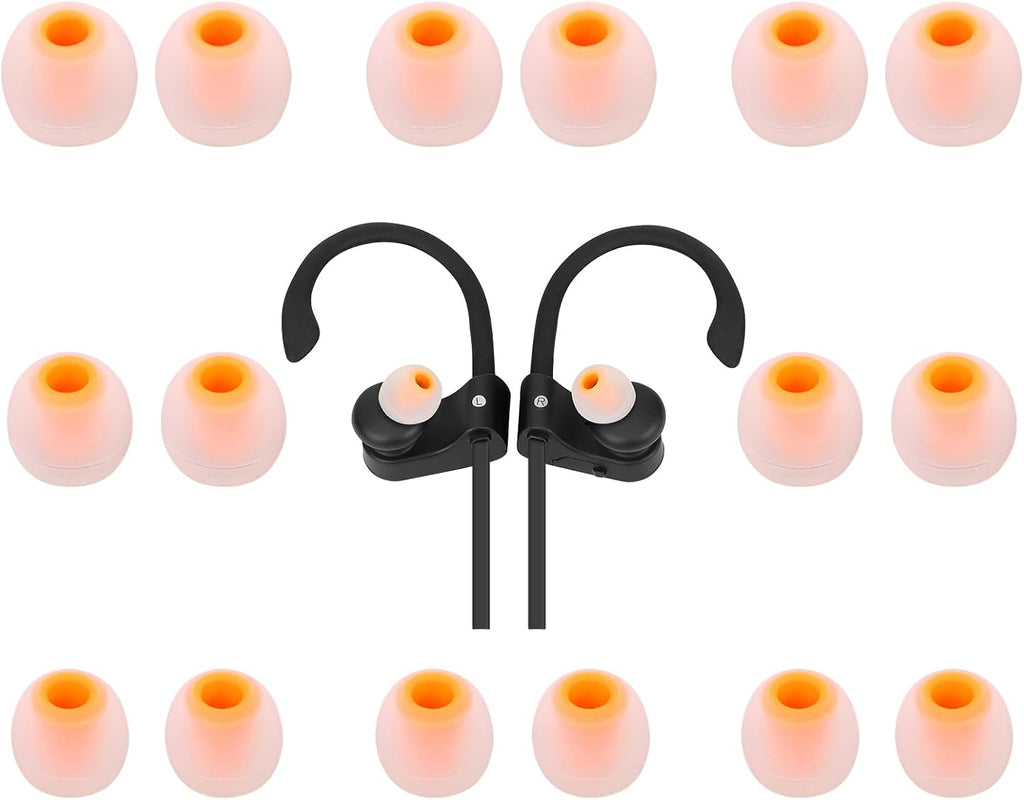 Earbud Tips Ear Bud Tips Soft Anti Slip Washable and Reusable Silicone Replacement Earbud Tips Fit Most in-Ear Earbuds(Inner Hole 3.8mm -5.1mm) 18pcs S M L