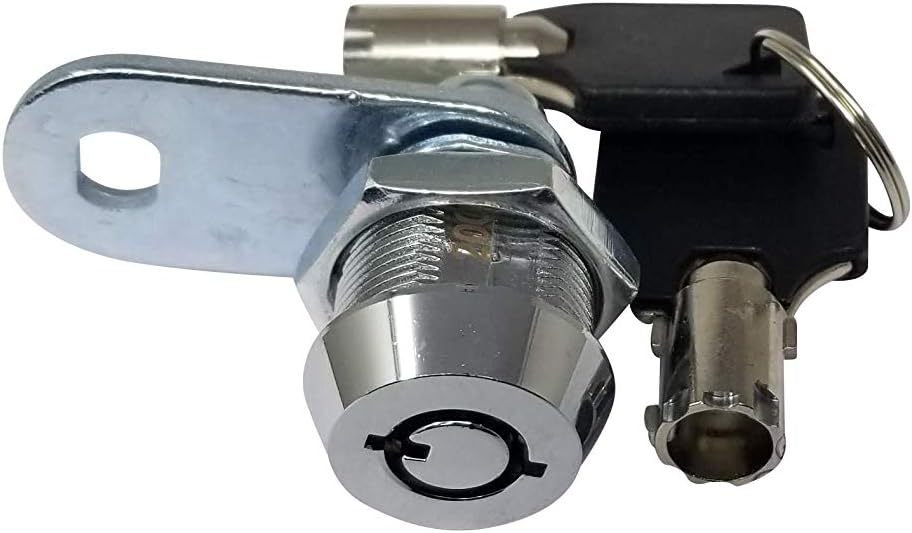 Admiral Locks Tubular Cam Lock, Keyed Alike Removable Key RV Compartment Storage Lock Cabinet Locks (Chrome Pack of 2, 5/8" 180°)