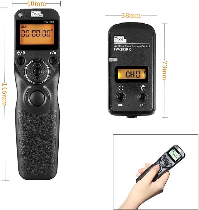 Pixel Timer Shutter Release TW283-N3 Wireless Remote Control Compatible - Image 3