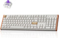 Keychron K10 HE Hall Effect Keyboard Wireless, Magnetic Switch Hot Swappable, Adjustable Actuation Rapid Trigger Mode with Aluminum + Wood Frame, Full-Size Custom RGB for Mac Windows Linux - White