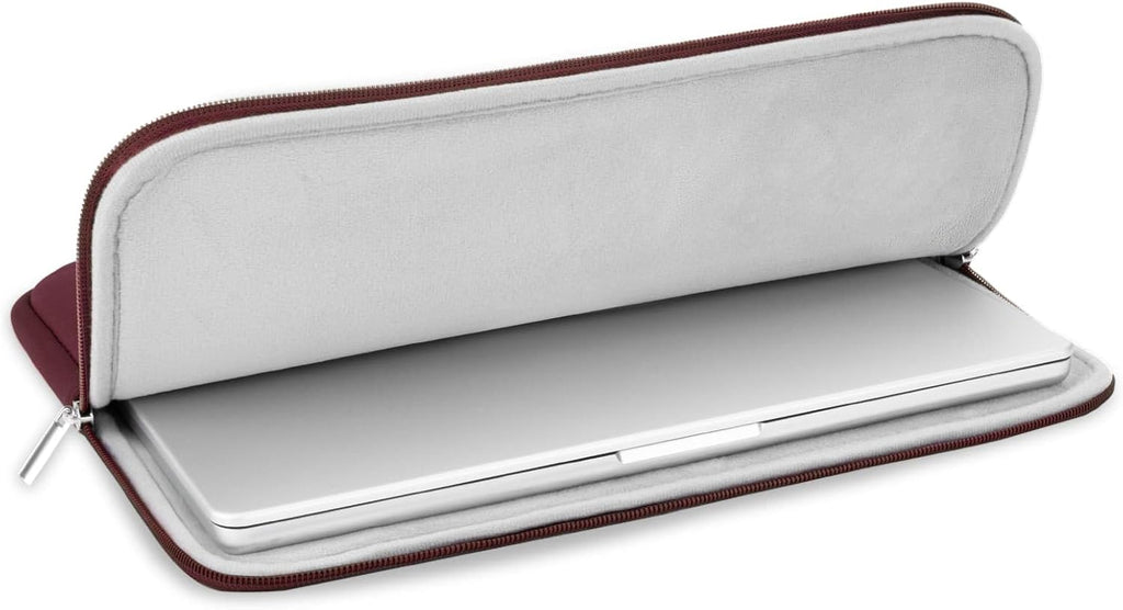 RAINYEAR 15 Inch Laptop Sleeve 15" Protective Soft Case Padded Cover Carrying Bag Specially Compatible with 15.4" MacBook Pro/Air A3241 A2941 A3114 A1938 A1707 A1990 (Red, Upgraded Version)