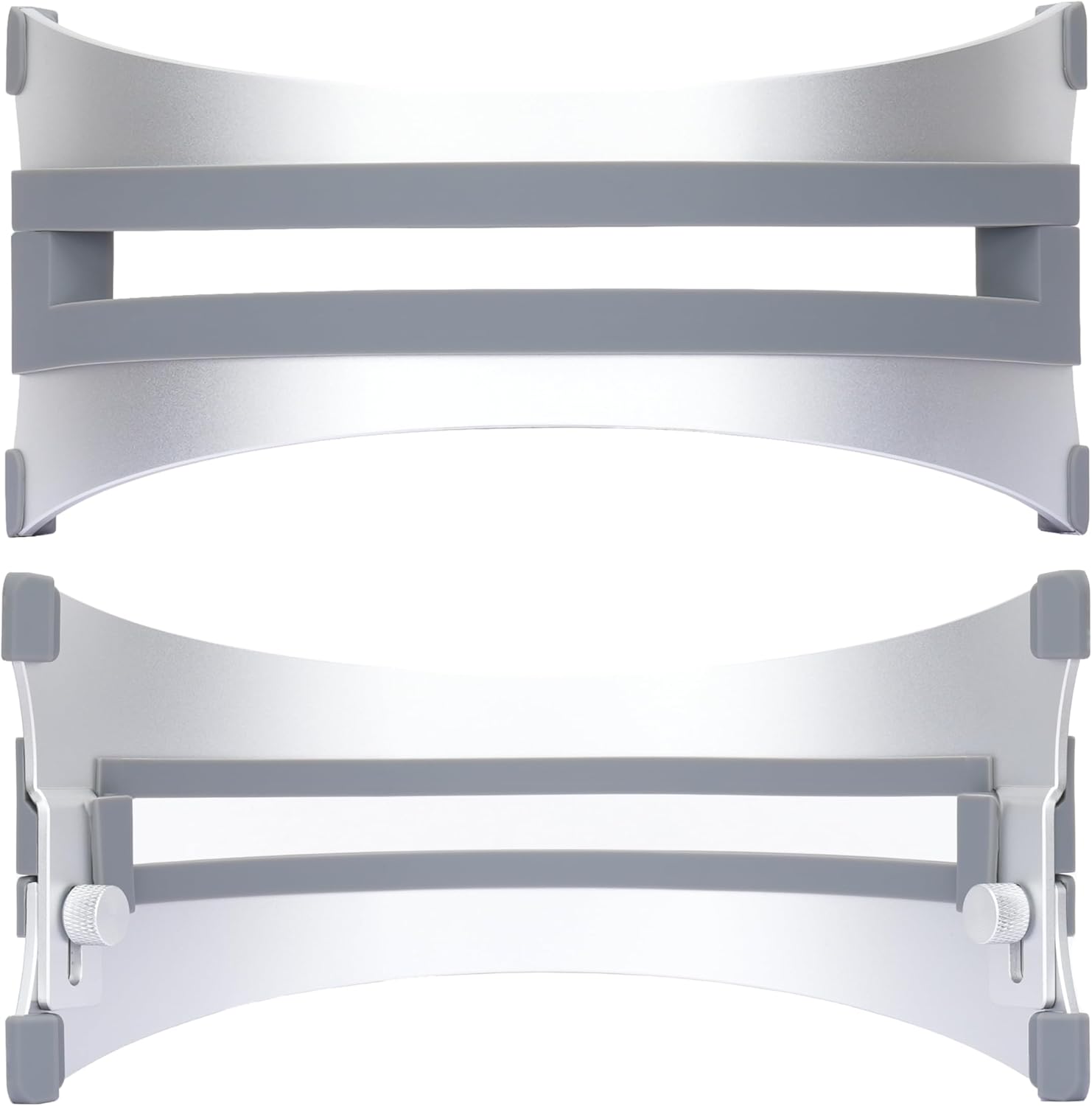 Adjustable Vertical Laptop Stand - 6061 Aluminum, CNC Precision, Anodized Finish, Fits All Laptops Including 17-inch, Ventilated Design, Anti-Slip Silicone Pads, ARC Shaped Stands