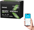 12V 100Ah LiFePO4 Battery with Bluetooth, BCI Group 24, Built-in 100A BMS, 1280Wh Rechargeable Deep Cycle Lithium Battery, 15000+ Cycles for RV, Marine, Solar, Trolling Motor, Home, Off-Grid