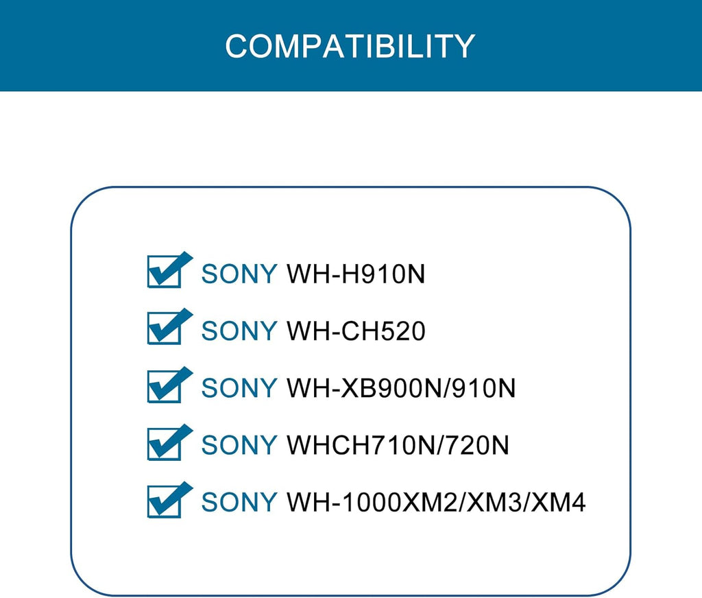 GEVO Replacement Headphone Headband Cover for Sony WH-1000XM4,WH-1000XM3/H910N/XB910N/XB900N/CH710N Headphones,Headband Cushioning Pad Protects Repair Parts,Easy Installation,No Tools Required (Gray)