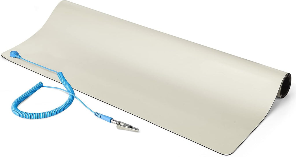 StarTech.com Anti Static Mat, ESD Mat for Electronics Repair, Anti Static Table/Desk Mat w/Detachable Grounding Wire, ANSI/ESD S 4.1, Flexible Thermoplastic Work Pad, 23x47", TAA