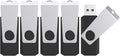 TOPESEL USB Storage Flash Drive, 5 Pack 32GB Flash Drives Memory Stick, Drive Thumb Drives Stick Flash Memory Stick Swivel USB 2.0 (32G,5PC, Black)