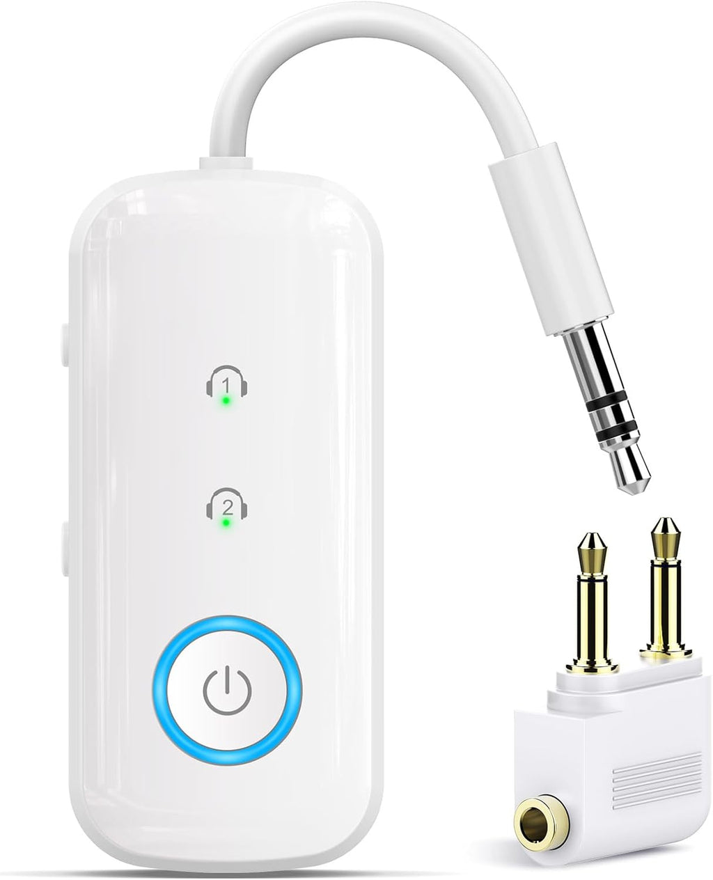 Premium Pro Bluetooth 5.4 Transmitter Receiver,Airplane Audio Adapter,Wireless Transmitter for TV/Travel Flight,Airline,Gym.Supports to 2 AirPods/Headphones,Bluetooth Receiver for Car/Home Stereo