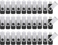 4GB Flash Drives 100 Pack, Wooolken USB 2.0 Thumb Drive with Lanyards Bulk USB Sticks for Weddings,Office, School, Data Storage Backup