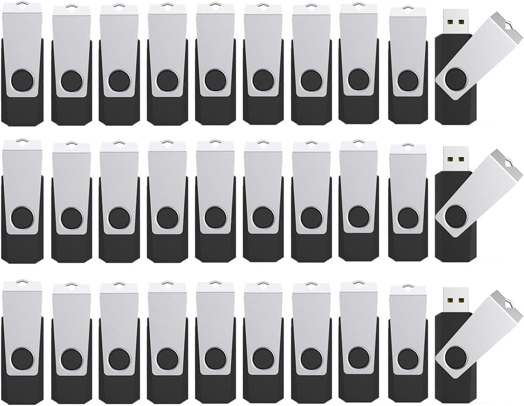 2GB Flash Drives 100 Pack, Wooolken USB 2.0 Thumb Drive with Lanyards Bulk USB Sticks for Weddings,Office, School, Data Storage Backup