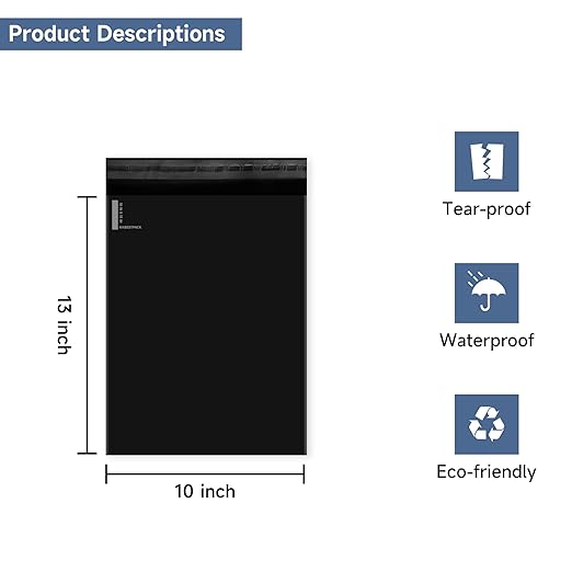 KKBESTPACK 200 Large Poly Mailers 10x13 Shipping Bags - Image 3
