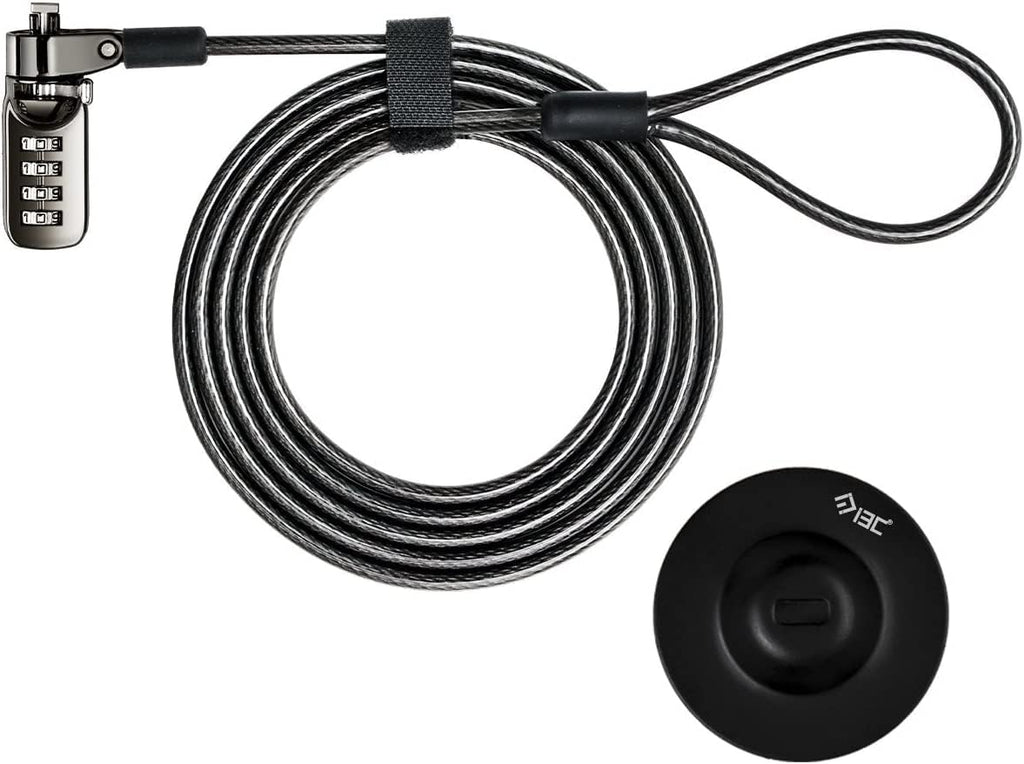 I3C Laptop Cable Lock 4 Digital Combination Lock Security Computer Cable Lock Anti Theft Combination Lock Compatible for Tablet Laptop (10 Packs)