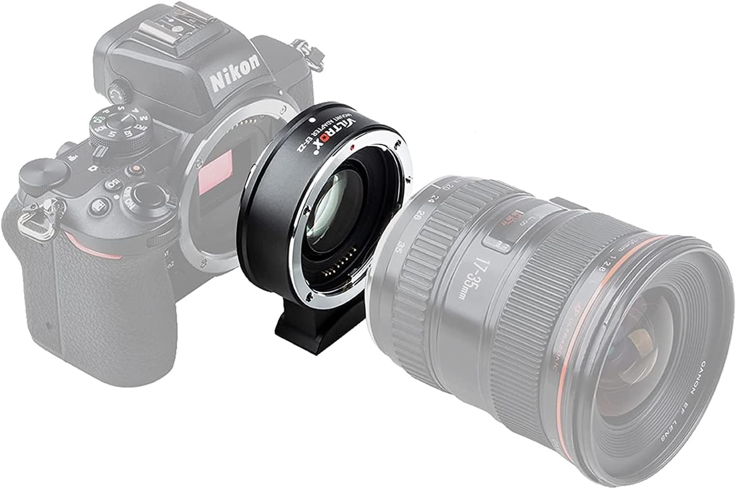 VILTROX EF-Z2 Auto Focus Lens Adapter 0.71x Reducer Speedbooster Lens Converter Compatible with Canon EF Mount Lens to Nikon Z Mount Mirrorless Cameras Z5 Z6 Z6II Z7 Z7II Z50 Zfc