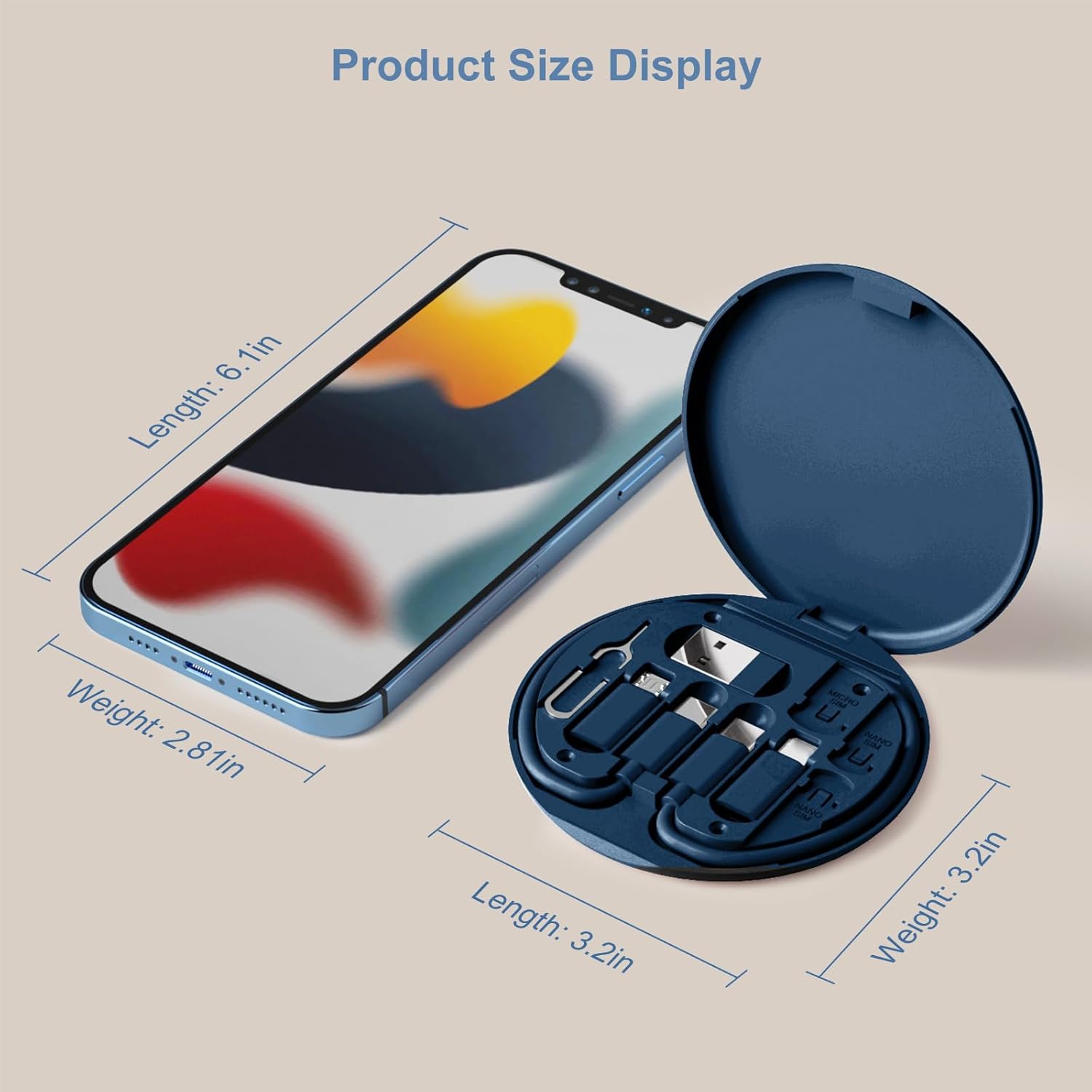 USB C to USB Adapter, USB-C Adapter Kit Contains Multiple OTG Adapters for Type C Male, USB A to C Male Cable, Micro USB to Type C, Equipped with SIM Extractor and Phone Stand