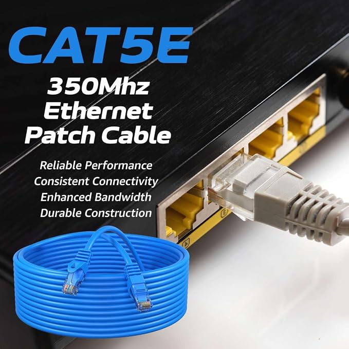 Cables Direct Online Cat5e 20FT Network Ethernet Patch Cable, 350Mhz Internet - Image 2