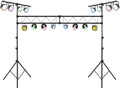 S AFSTAR DJ Light Stand, 14 FT Heavy Duty Metal Lighting Truss System W/Adjustable T Bars, 32 Mounting Points & Triangle Foot, Portable Truss DJ for Audio Stage, 220 Lbs Load (Lights Not Included)